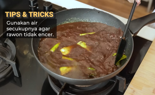 Resep membuat rawon. (YouTube)
